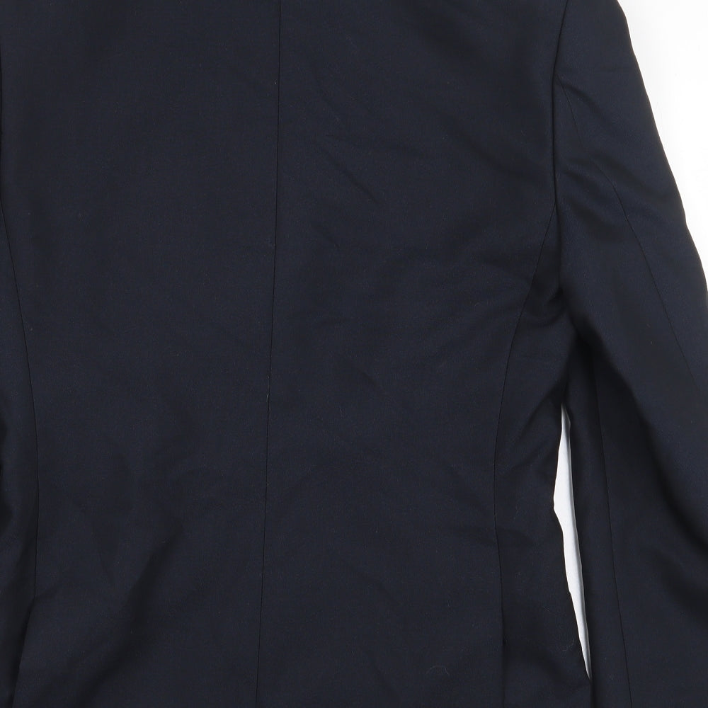 Lambretta Mens Blue Polyester Jacket Suit Jacket Size 34