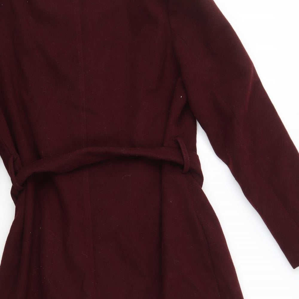 New Look Womens Red Jacket Coat Size 16 Zip