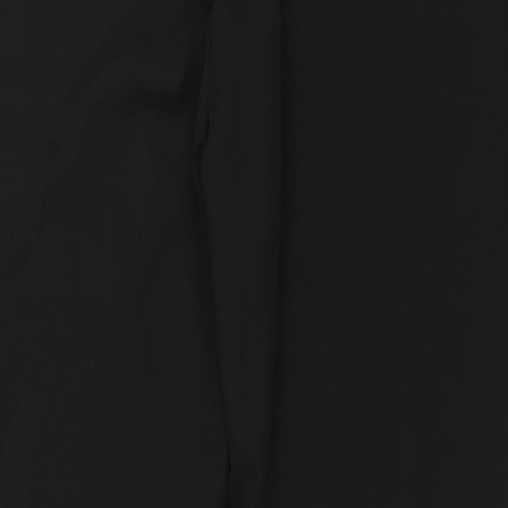 PRETTYLITTLETHING Womens Black Polyester Trousers Size 18 L30 in Regular Zip