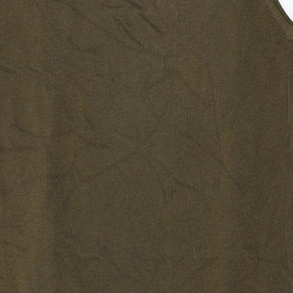 Marks and Spencer Womens Green Collared Viscose Cardigan Jumper Size 8