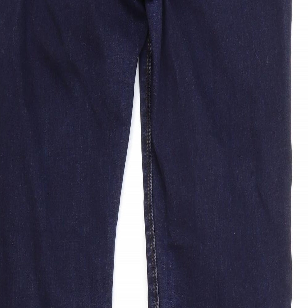Oasis Womens Blue Polyester Straight Jeans Size 30 in L30 in Regular Zip