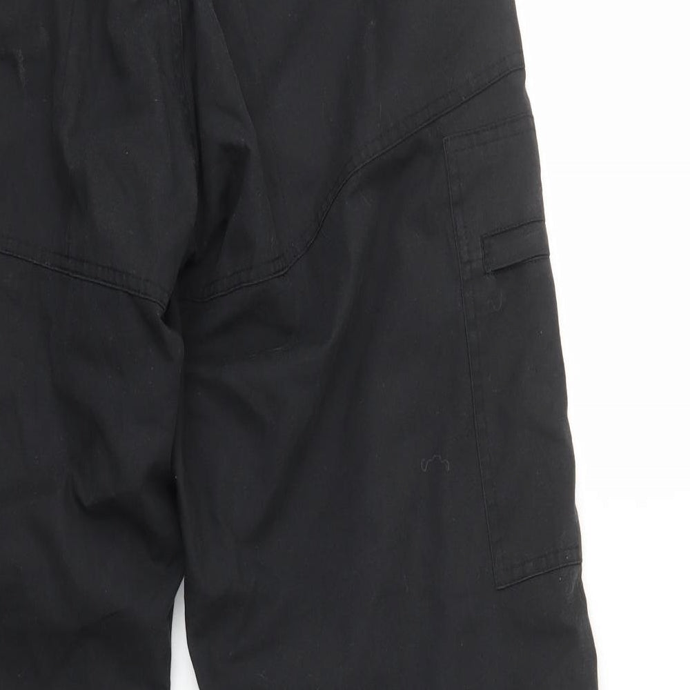 Regatta Womens Black Polyester Cargo Trousers Size 16 L30 in Regular Zip