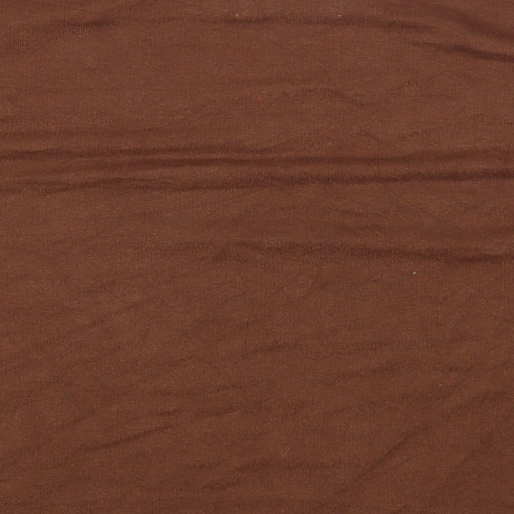 Pull&Bear Womens Brown Round Neck Cotton Pullover Jumper Size XS