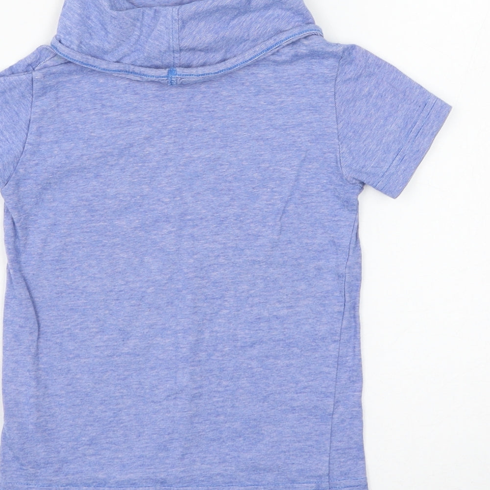 NEXT Boys Blue Cotton Basic T-Shirt Size 3 Years Roll Neck Pullover