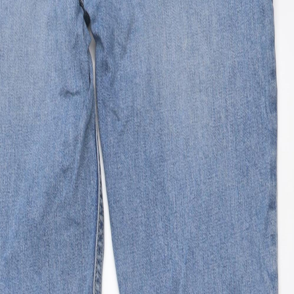 Topshop Mens Blue Cotton Skinny Jeans Size 30 in L32 in Regular Button