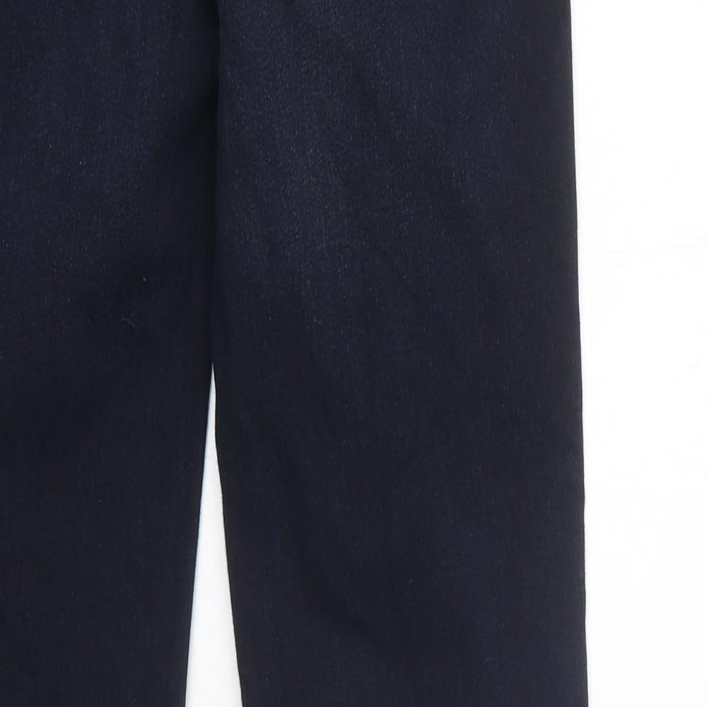 Marks and Spencer Womens Blue 100% Cotton Bootcut Jeans Size 12 L36 in Regular Zip