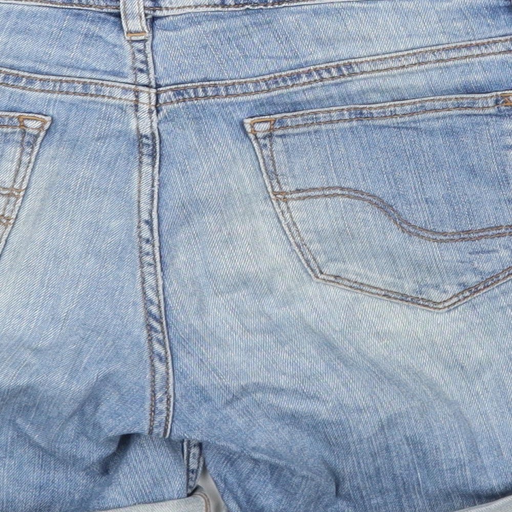 Fat Face Womens Blue Cotton Cargo Shorts Size 10 Regular Zip