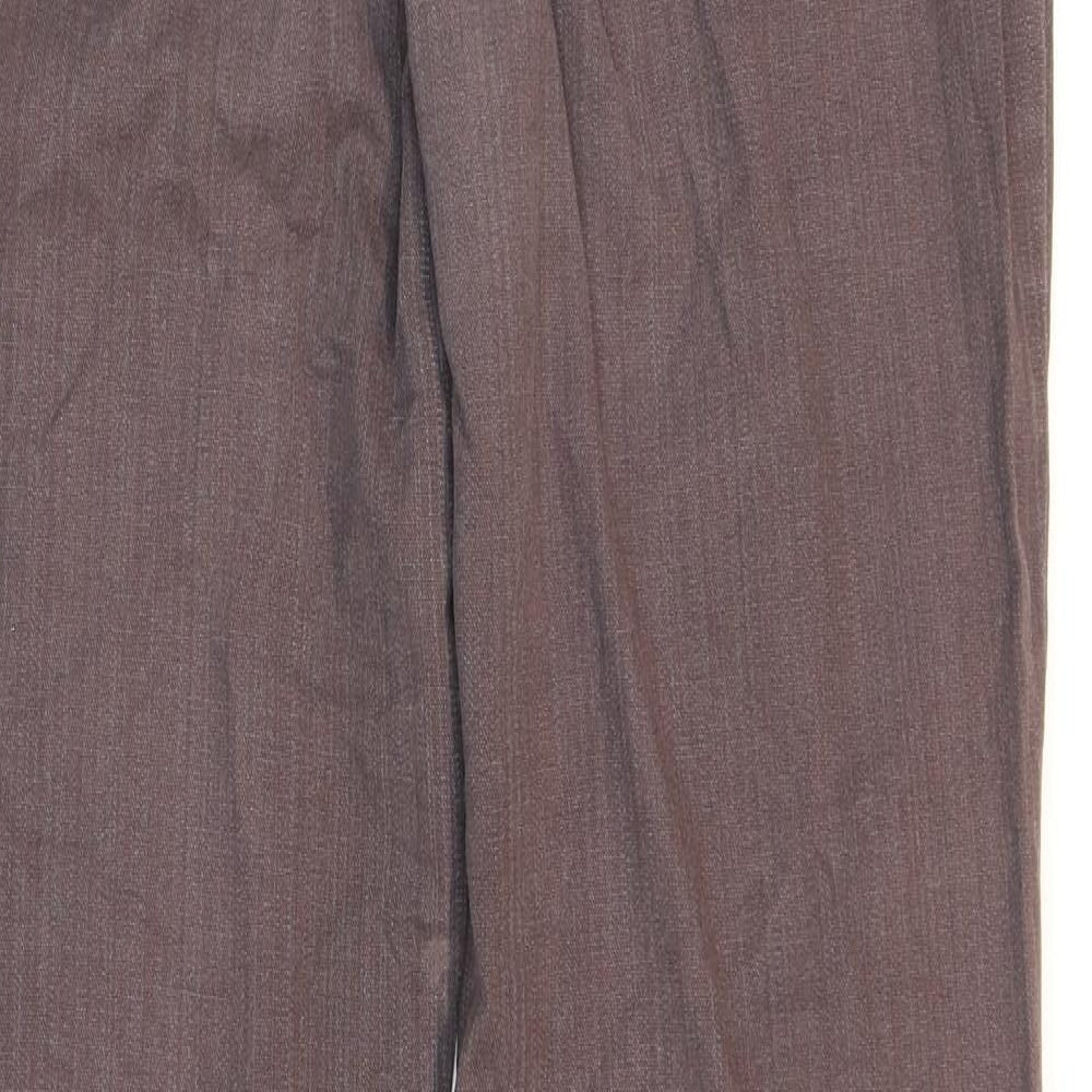 Per Una Womens Brown Cotton Bootcut Jeans Size 12 L29 in Regular Zip