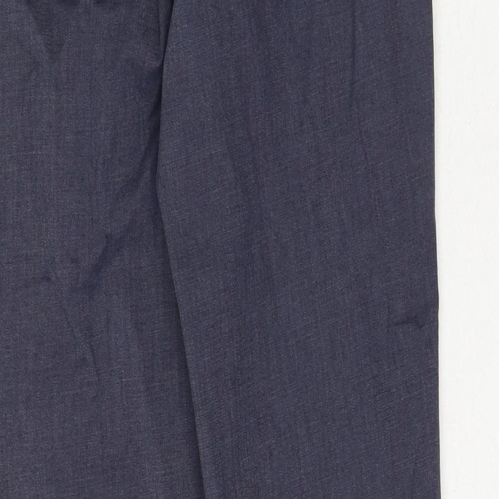 Marks and Spencer Womens Blue Cotton Tapered Jeans Size 6 L28 in Regular Zip