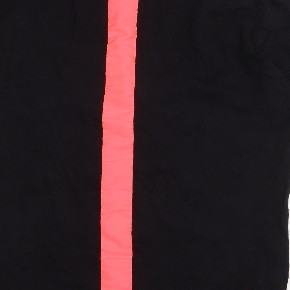 Boohoo Man Mens Black Cotton T-Shirt Size M Round Neck - Pink Stripe
