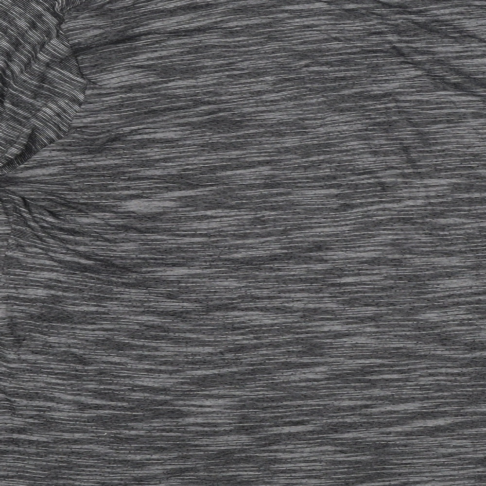 Bonmarché Womens Grey Polyester Basic Polo Size 16 Round Neck