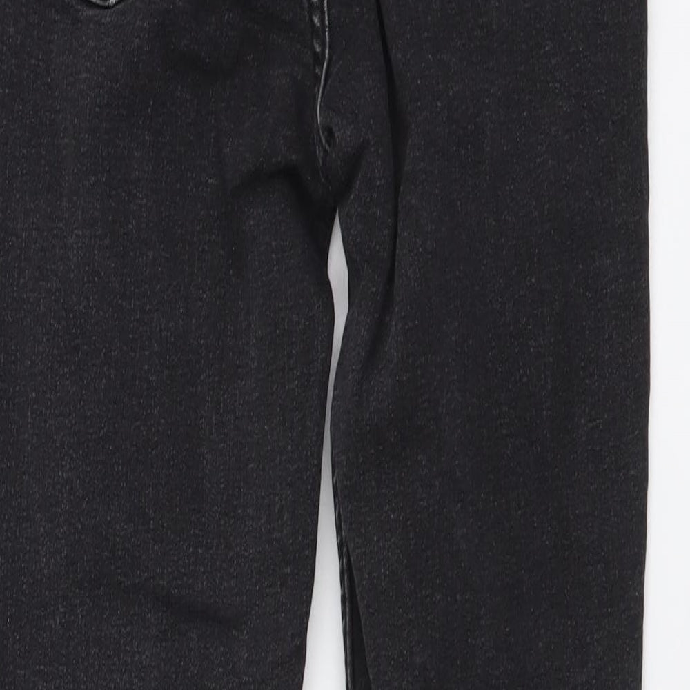 Marks and Spencer Womens Grey Cotton Skinny Jeans Size 8 L25 in Regular Button