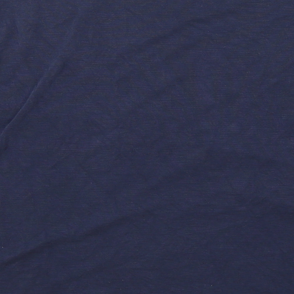 Marks and Spencer Womens Blue Modal Basic T-Shirt Size 16 Round Neck