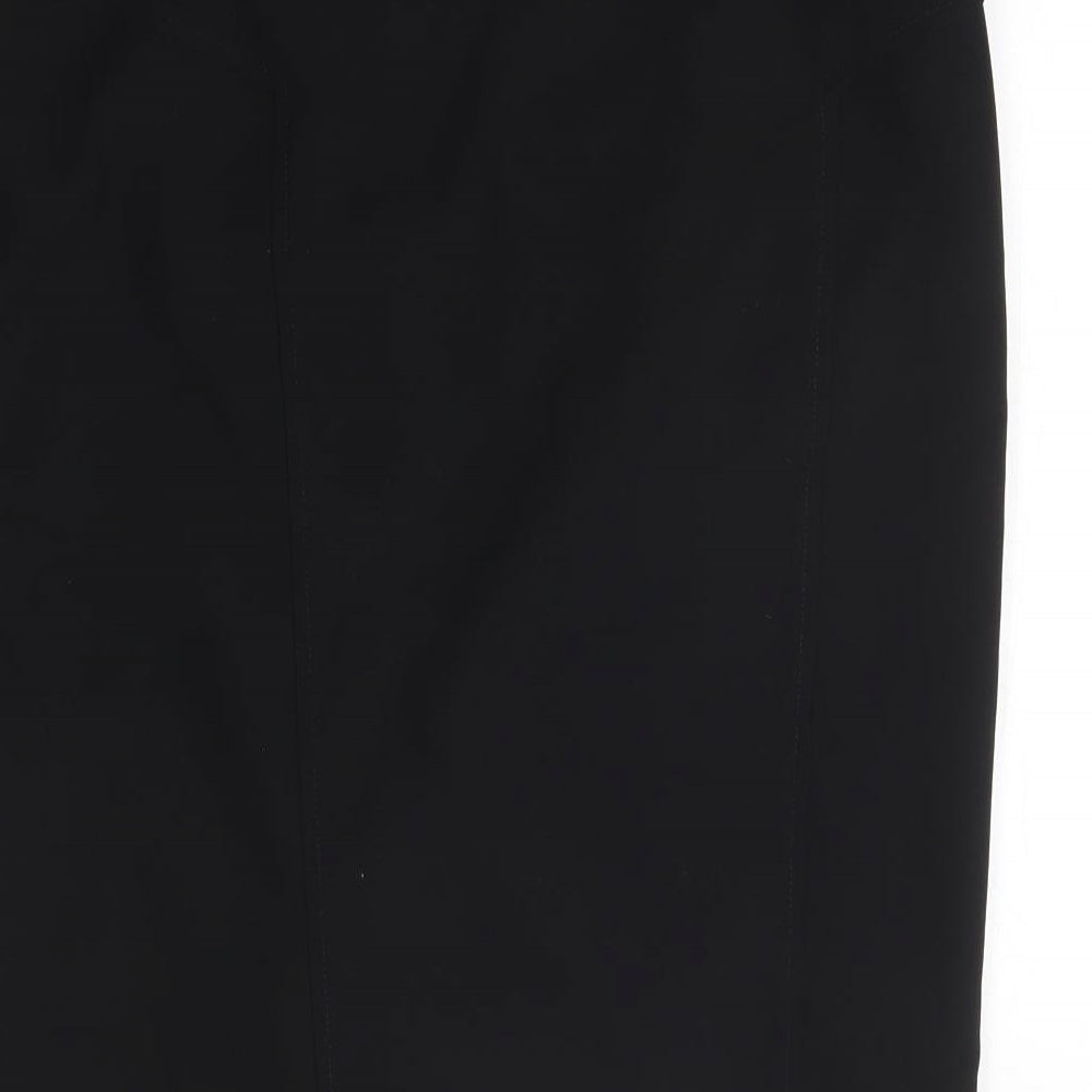 Linea Womens Black Polyester Straight & Pencil Skirt Size 16 Zip