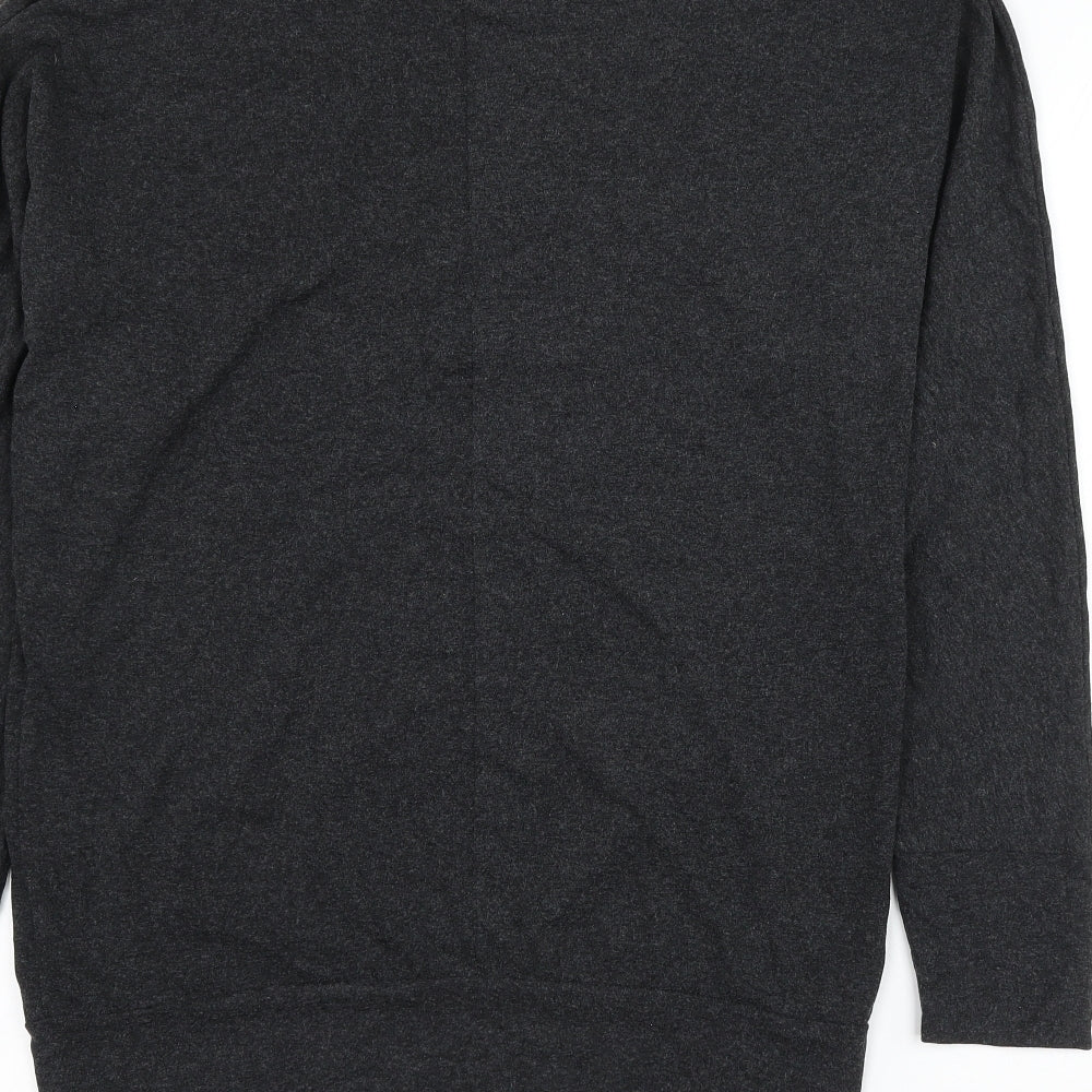 Preworn Womens Grey Round Neck Viscose Pullover Jumper Size 12