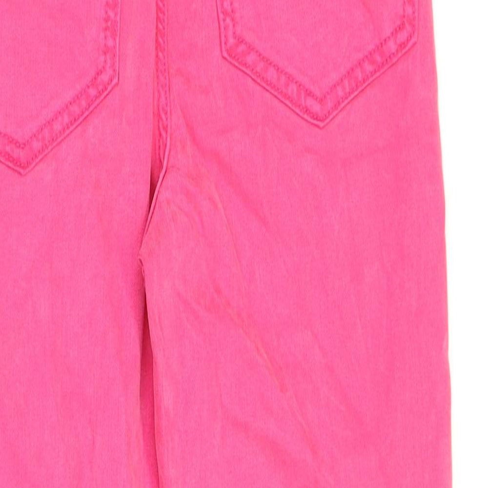 Marks and Spencer Womens Pink Lyocell Straight Jeans Size 6 L20 in Regular Zip