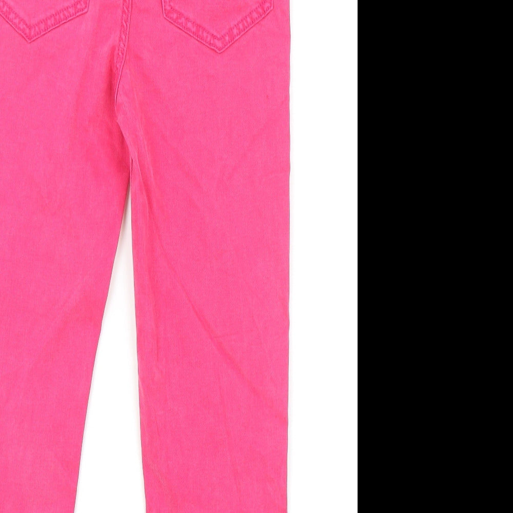 Marks and Spencer Womens Pink Cotton Skinny Jeans Size 6 L21 in Regular Zip