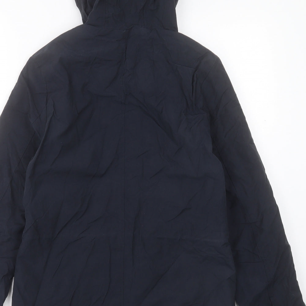 Marks and Spencer Womens Blue Jacket Coat Size 6 Zip