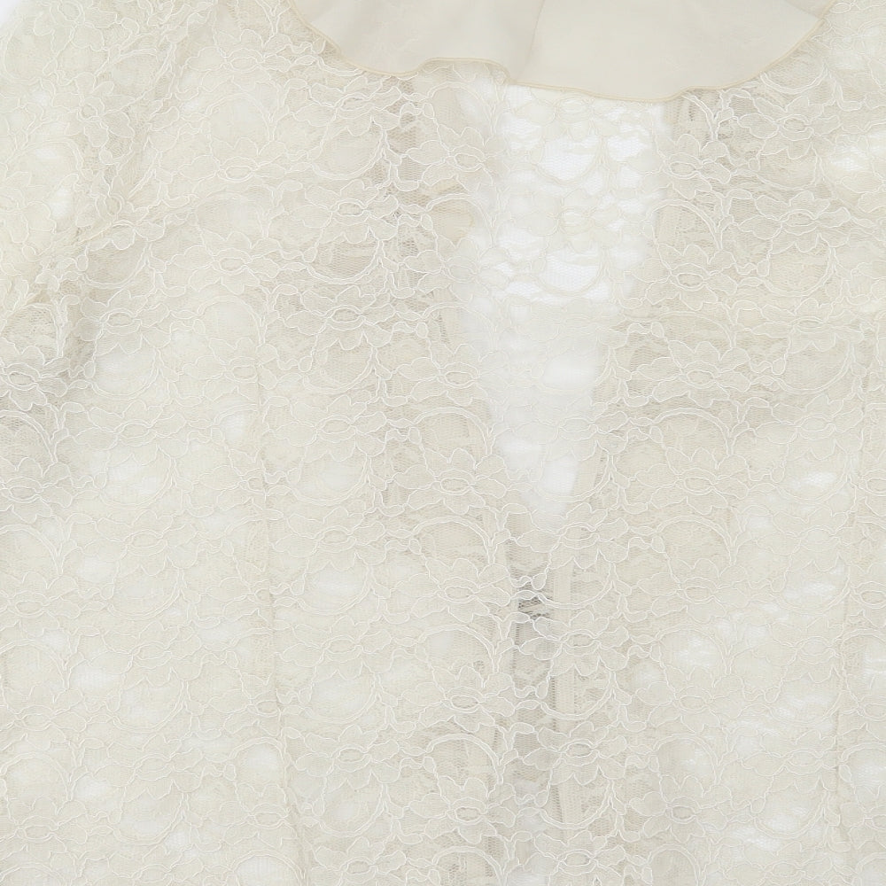 Claudia Stevens Womens Ivory Jacket Size 22 Button