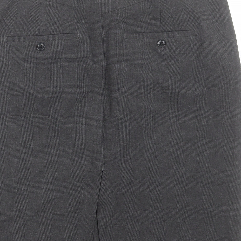 Gap Womens Grey Polyester Straight & Pencil Skirt Size 12 Hook & Eye