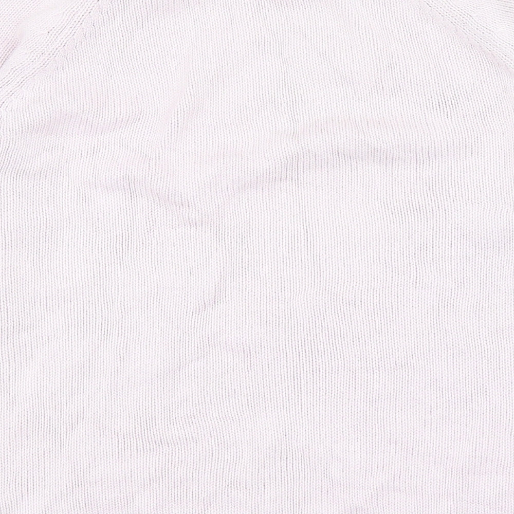 Marks and Spencer Womens Purple Round Neck Cotton Pullover Jumper Size 12