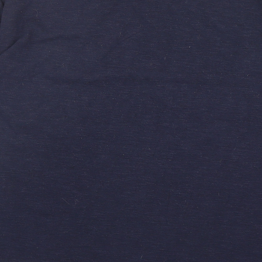 Marks and Spencer Womens Blue Floral Polyester Pullover Sweatshirt Size 10 Pullover