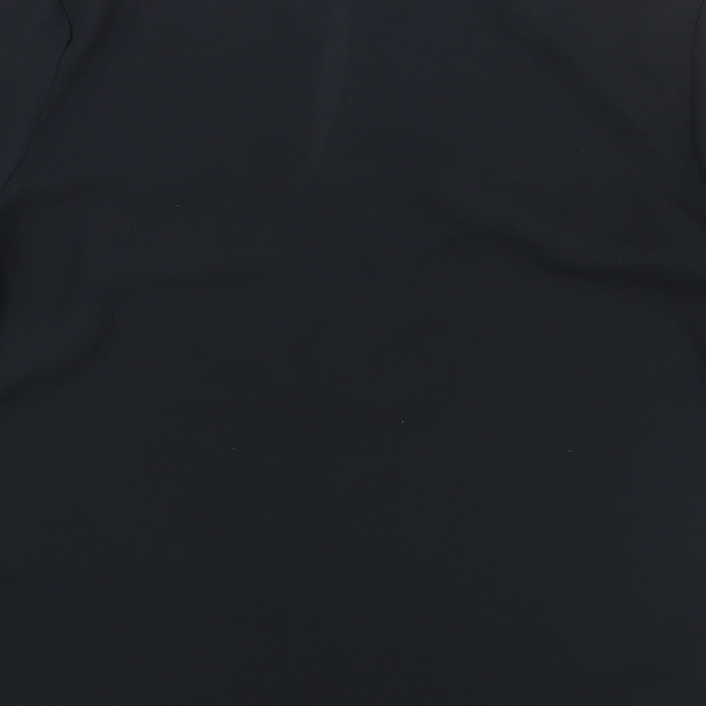 Marks and Spencer Womens Black Polyester Basic Blouse Size 6 Round Neck
