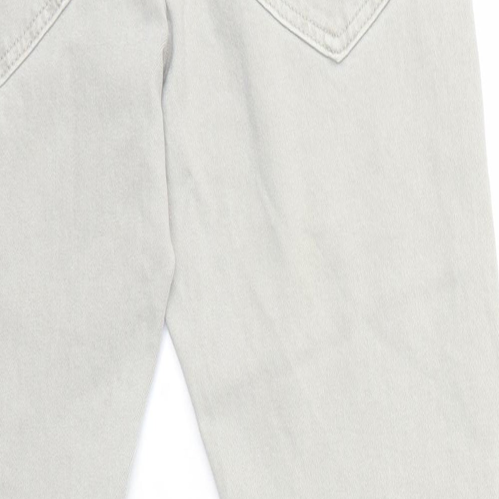 Marks and Spencer Womens Grey Cotton Skinny Jeans Size 30 in L29 in Regular Tie
