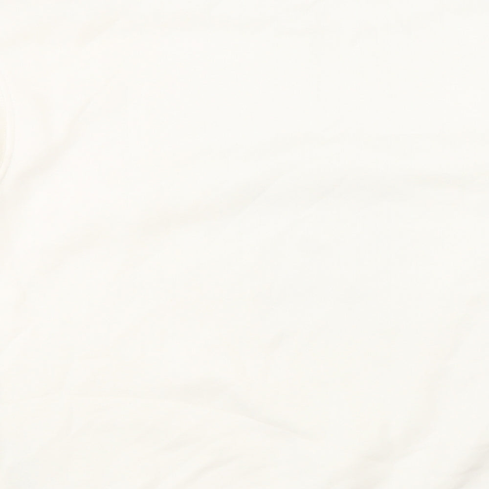 Zara Womens White Cotton Pullover Sweatshirt Size S Pullover - Babar Print