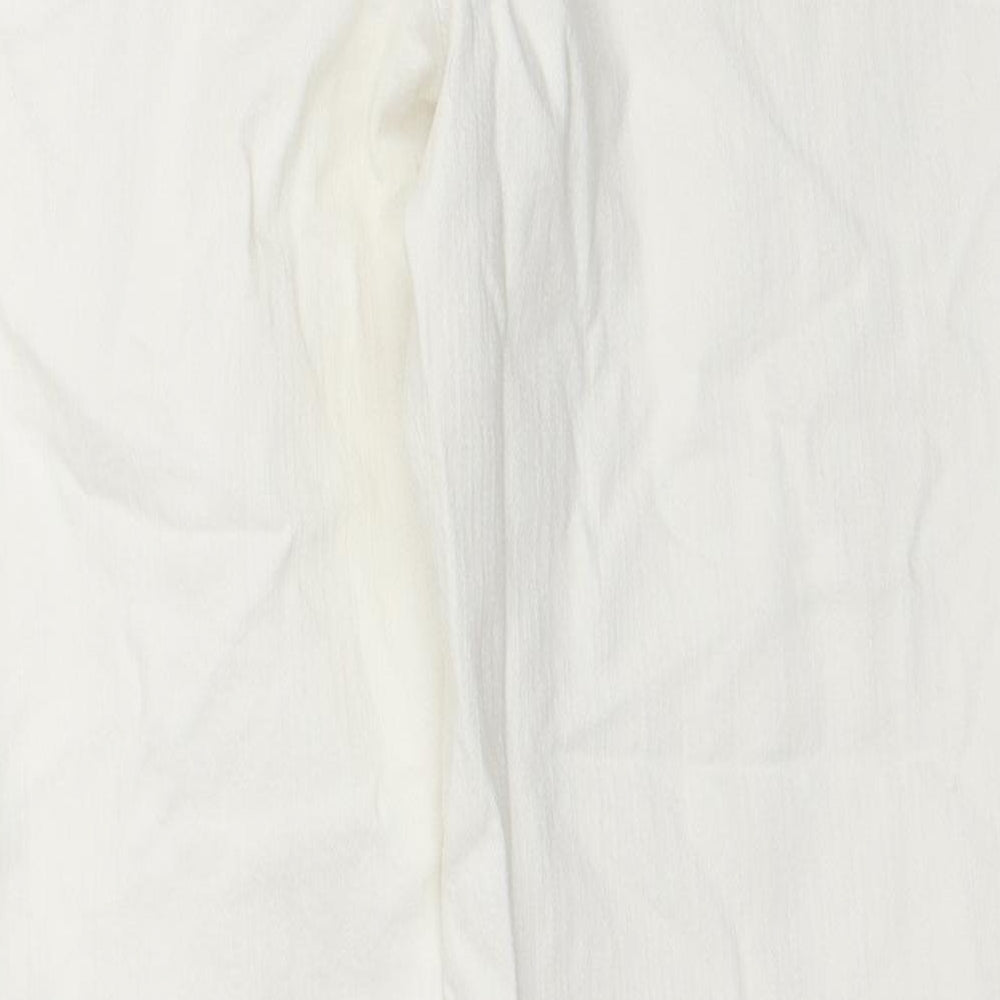 Pure Womens White Cotton Skinny Jeans Size 14 L25 in Regular Zip