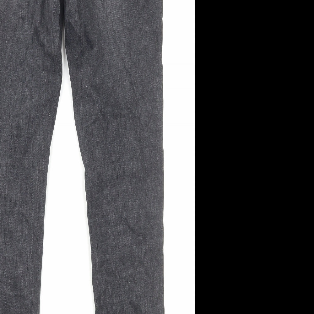 Marks and Spencer Womens Black Cotton Skinny Jeans Size 12 L27 in Regular Zip