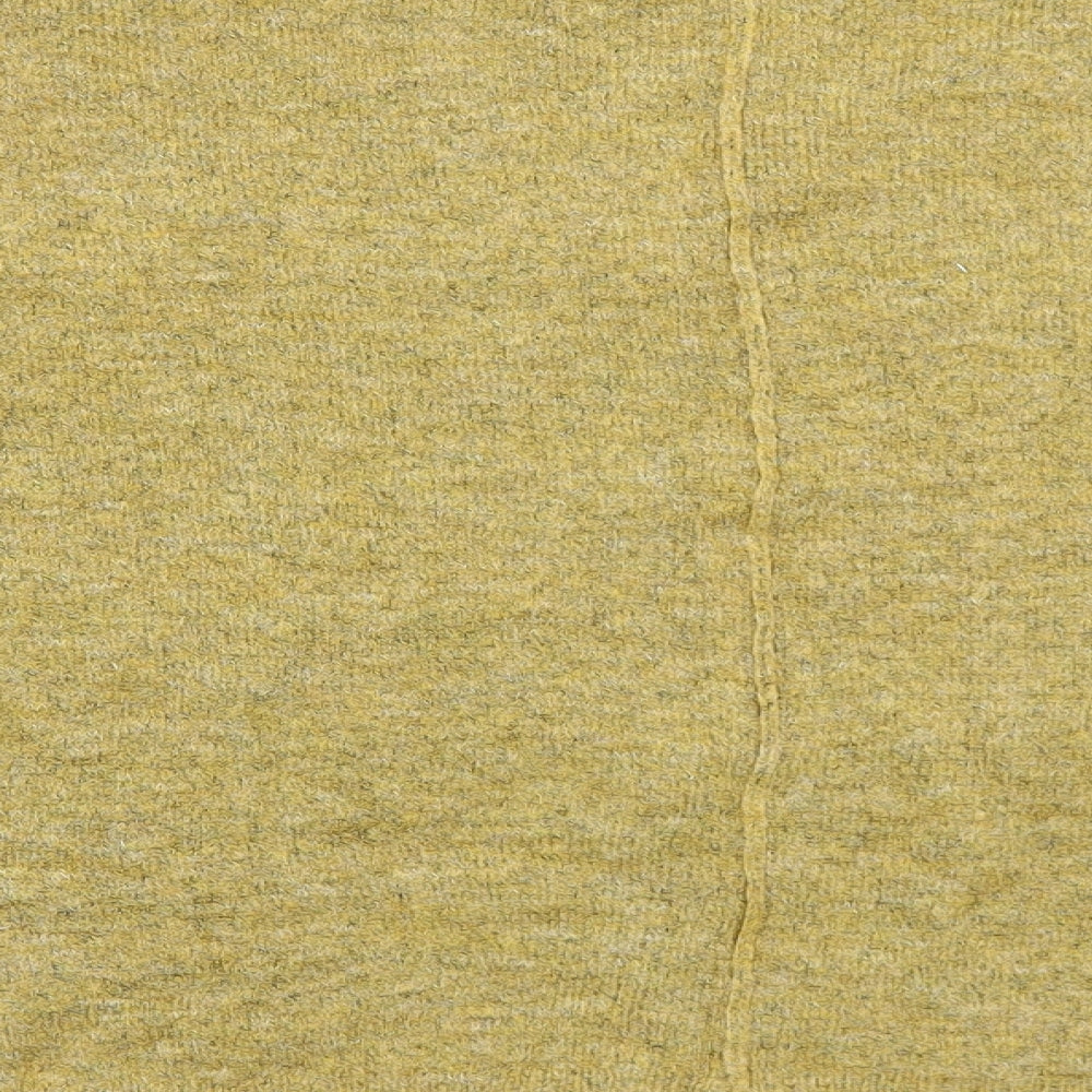 Papaya Womens Yellow Round Neck Acrylic Pullover Jumper Size L