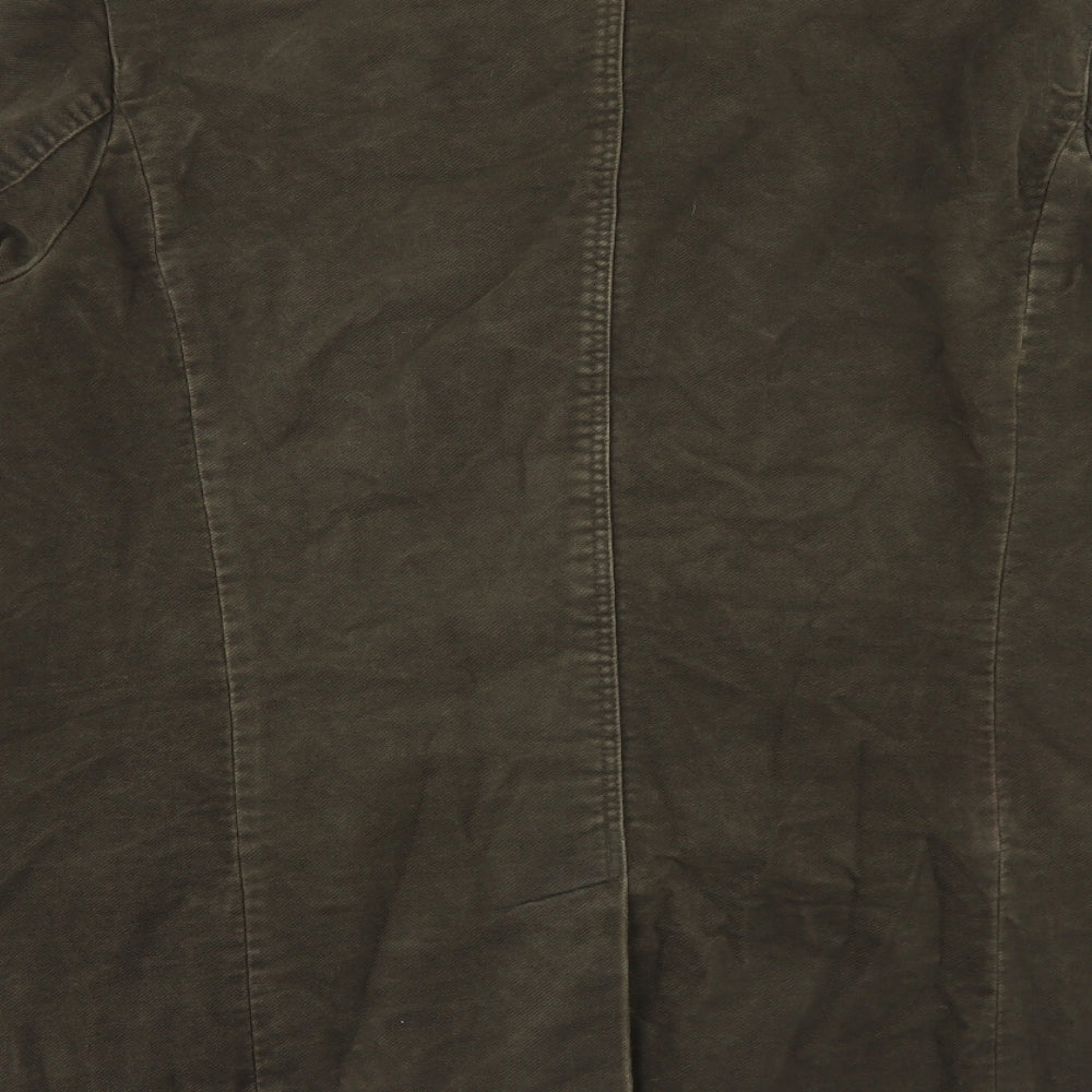 John Lewis Mens Green Pea Coat Coat Size XL Button