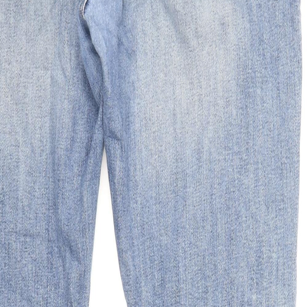 Tom Tompson Mens Blue Cotton Straight Jeans Size 32 in Slim Zip