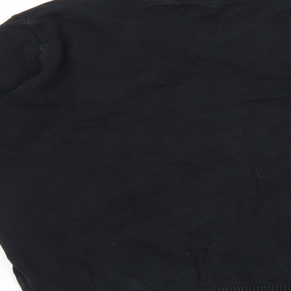 Marks and Spencer Boys Black Cotton Pullover Sweatshirt Size 10-11 Years Pullover