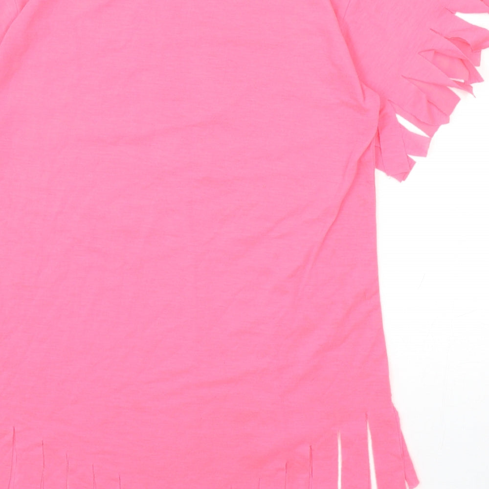 Anbor Womens Pink Polyester Basic T-Shirt Size 12 Crew Neck - Tik Tok