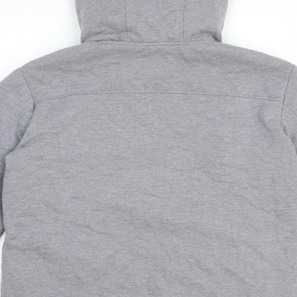 Zara Mens Grey Rain Coat Coat Size XL Zip