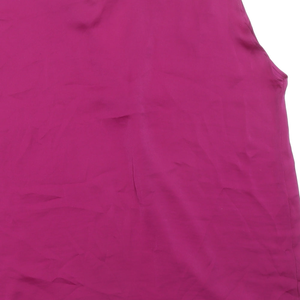 Marks and Spencer Womens Purple Polyester Basic Blouse Size 18 V-Neck