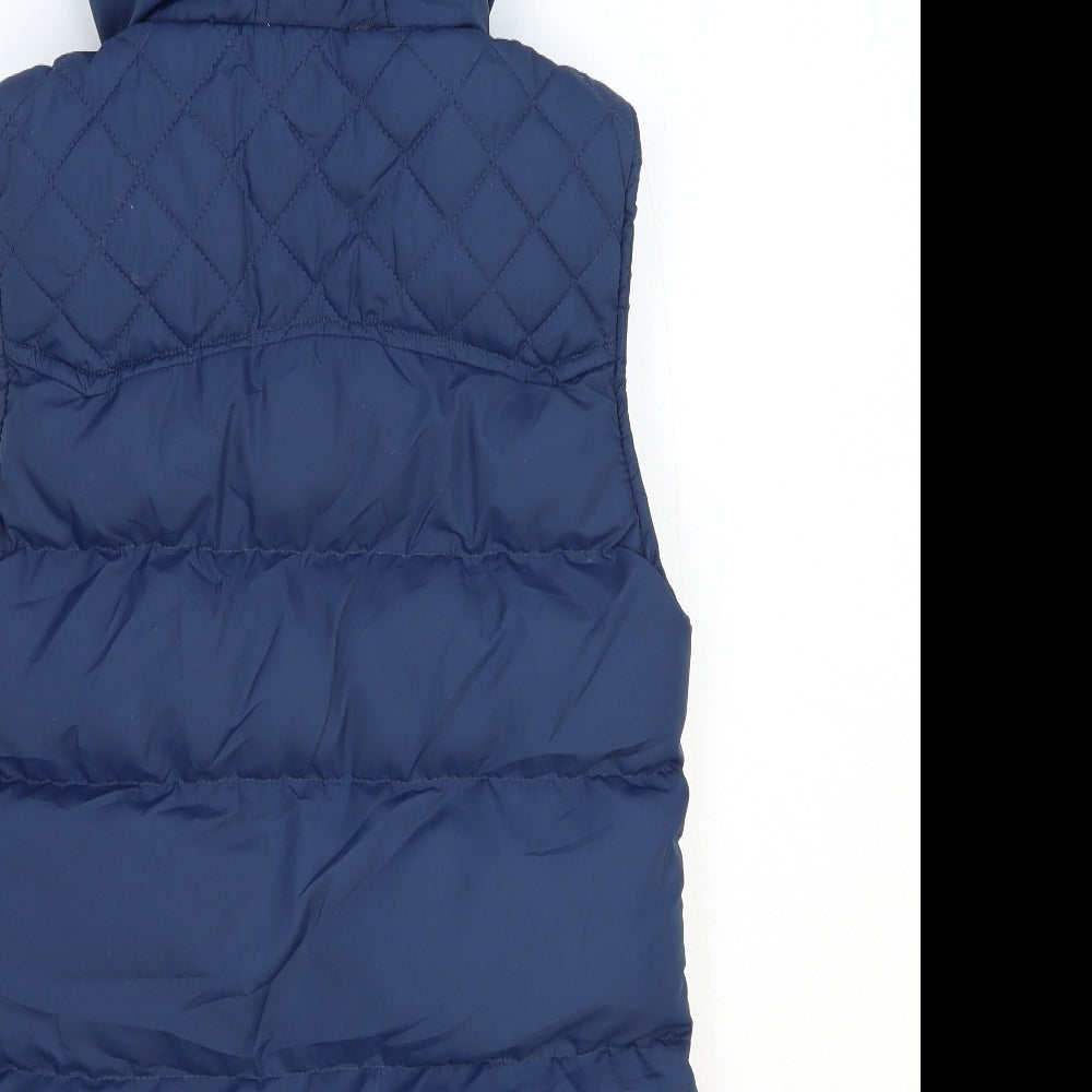 Tokyo Laundry Womens Blue Gilet Waistcoat Size 10 Zip