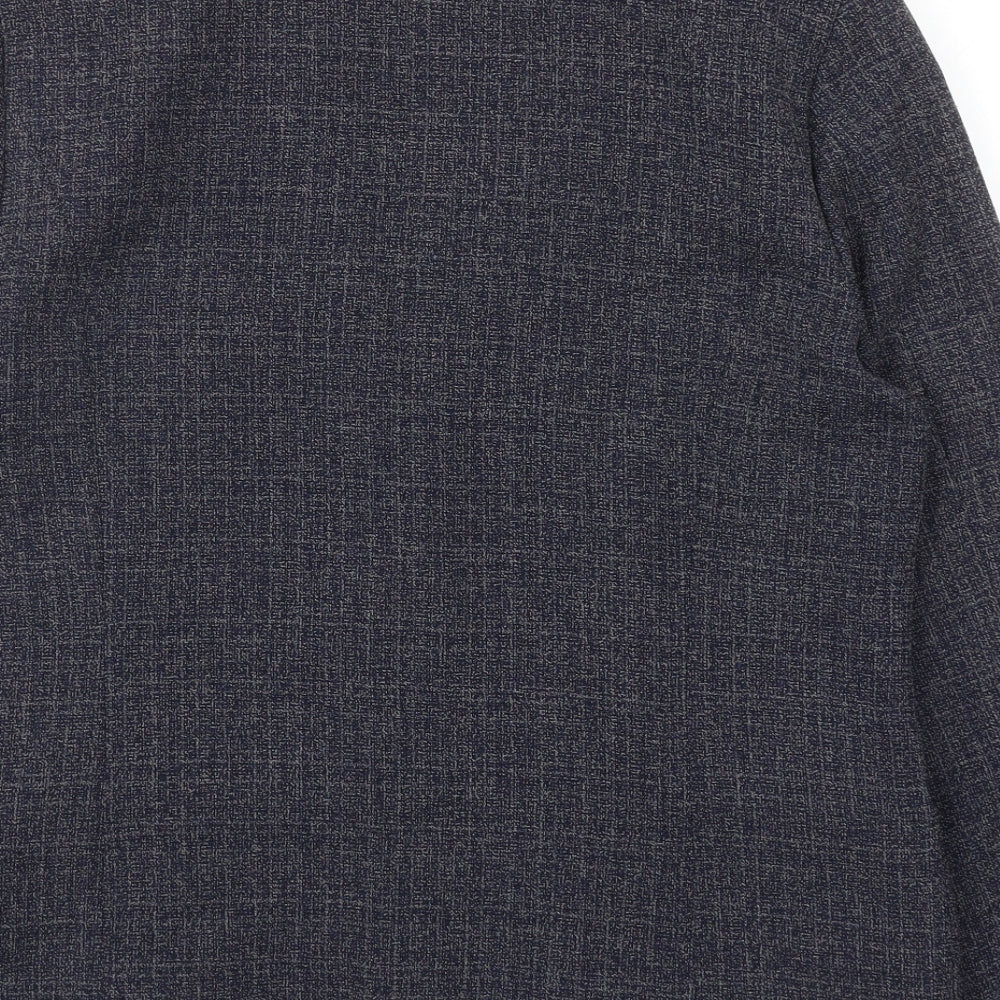 EWM Womens Blue Viscose Jacket Blazer Size 14