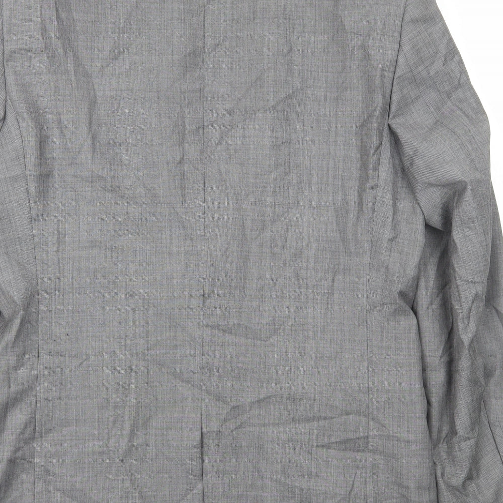NEXT Mens Grey Polyester Jacket Suit Jacket Size M