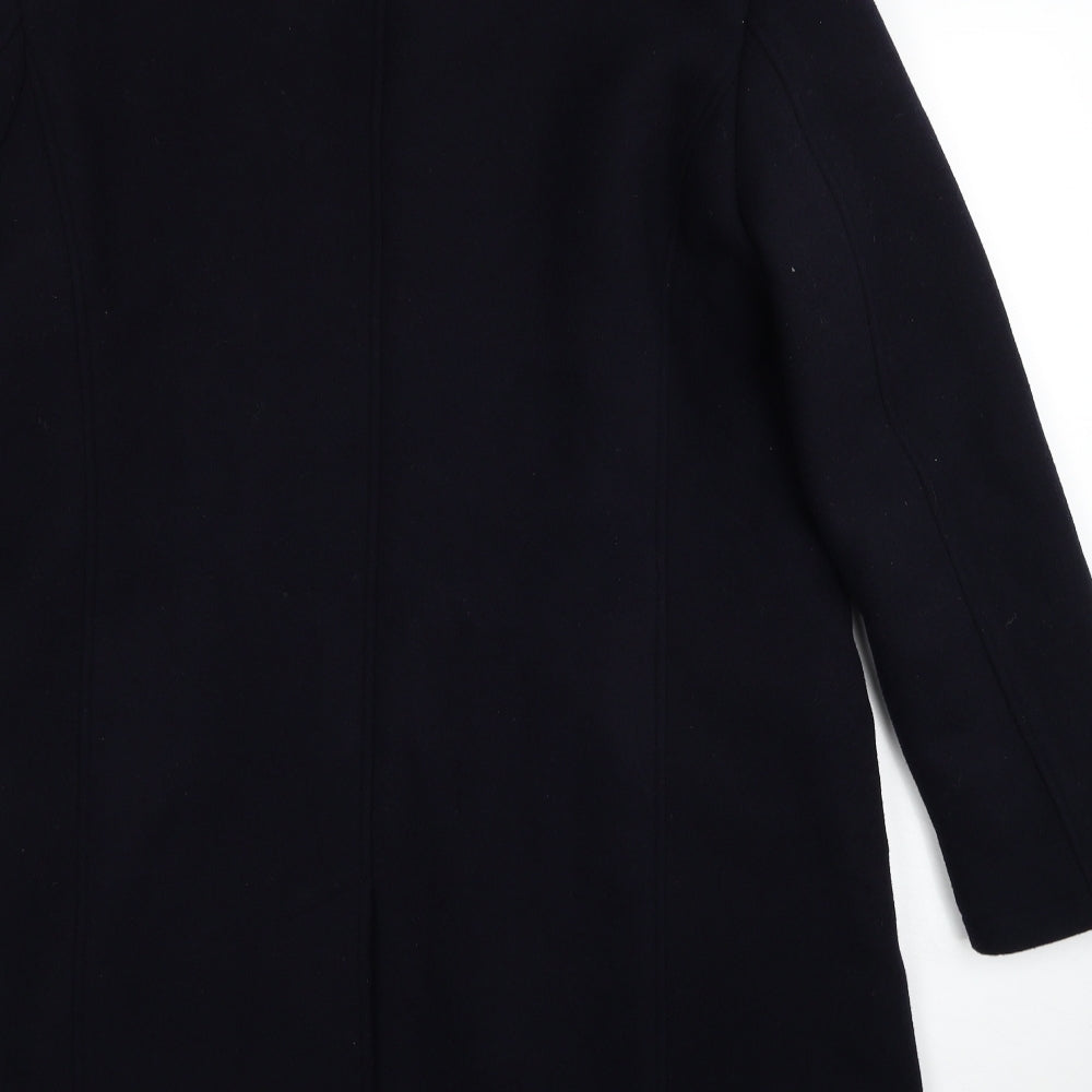 Guards London Mens Black Overcoat Coat Size 44 Button