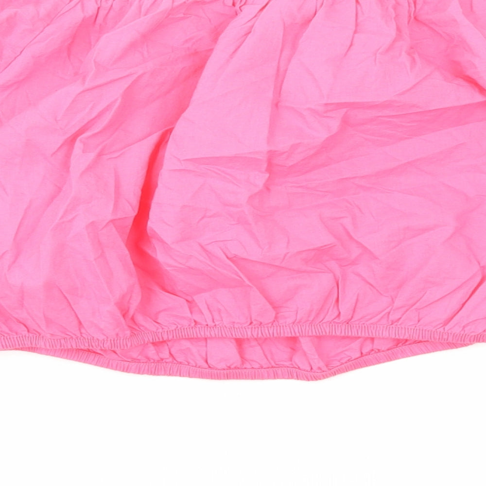 Marks and Spencer Womens Pink Cotton Cropped Blouse Size 18 Off the Shoulder - Bardot