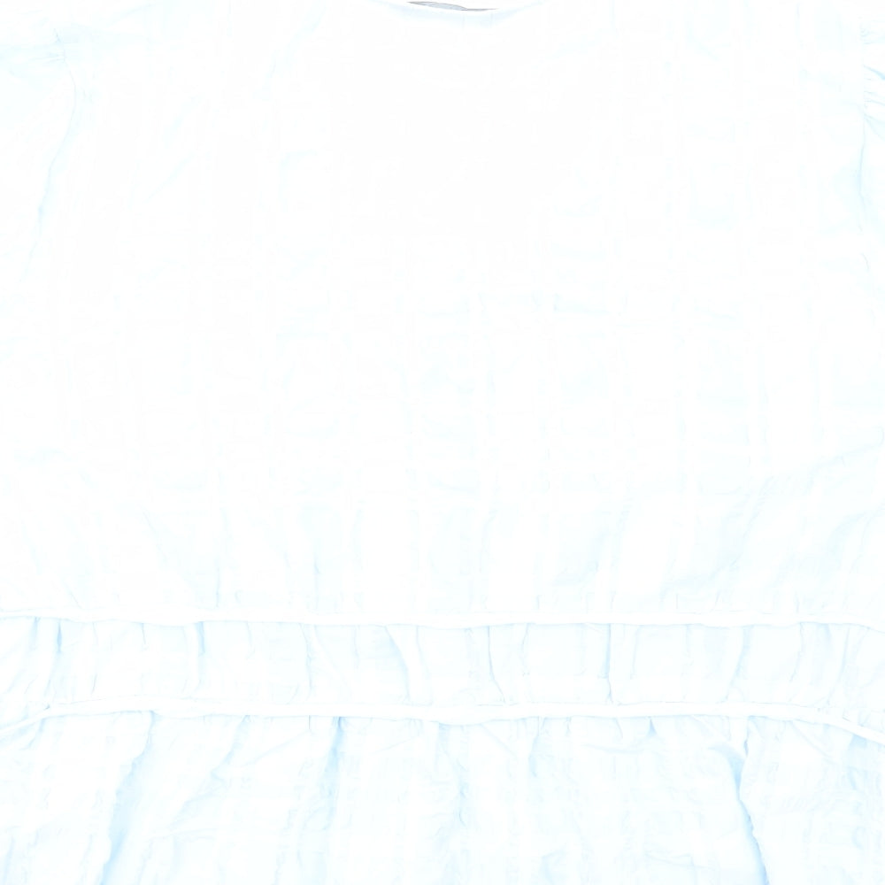 Marks and Spencer Womens Blue Polyester Basic Blouse Size 20 Round Neck