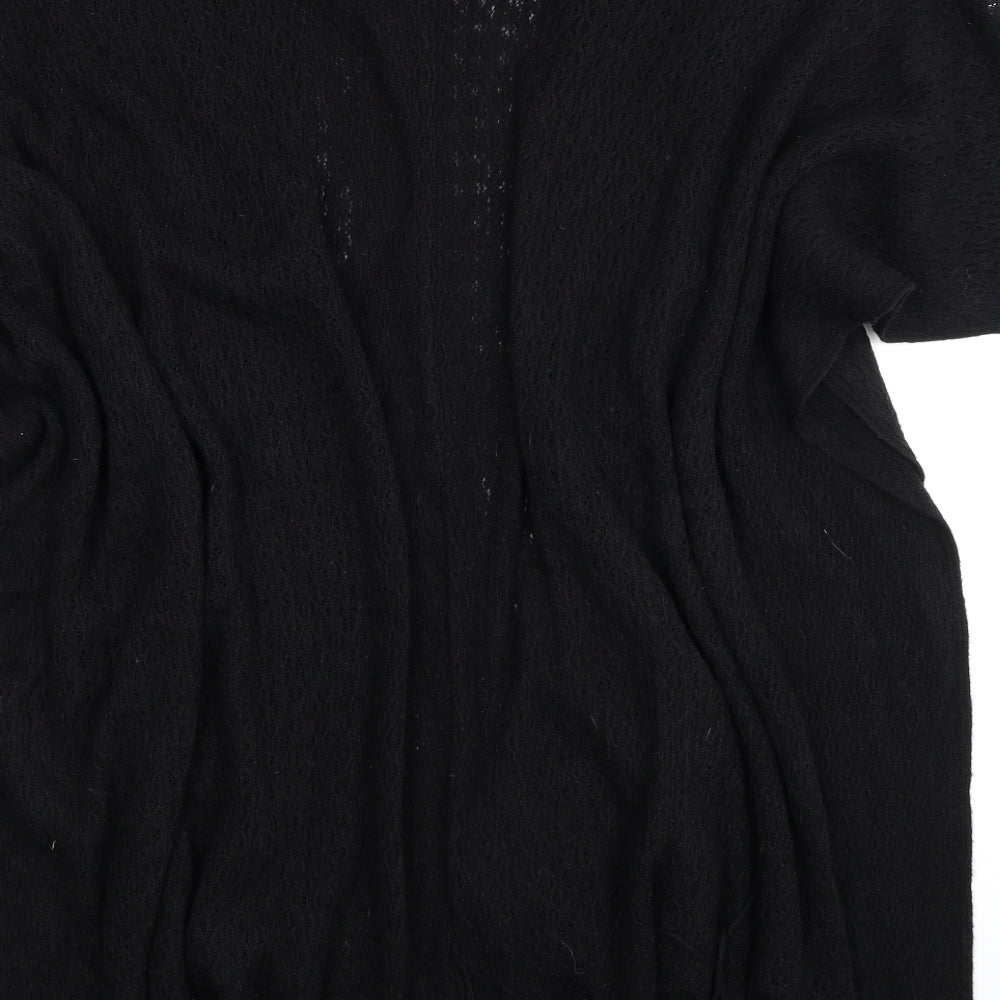 Marks and Spencer Womens Black V-Neck Acrylic Wrap Jumper One Size