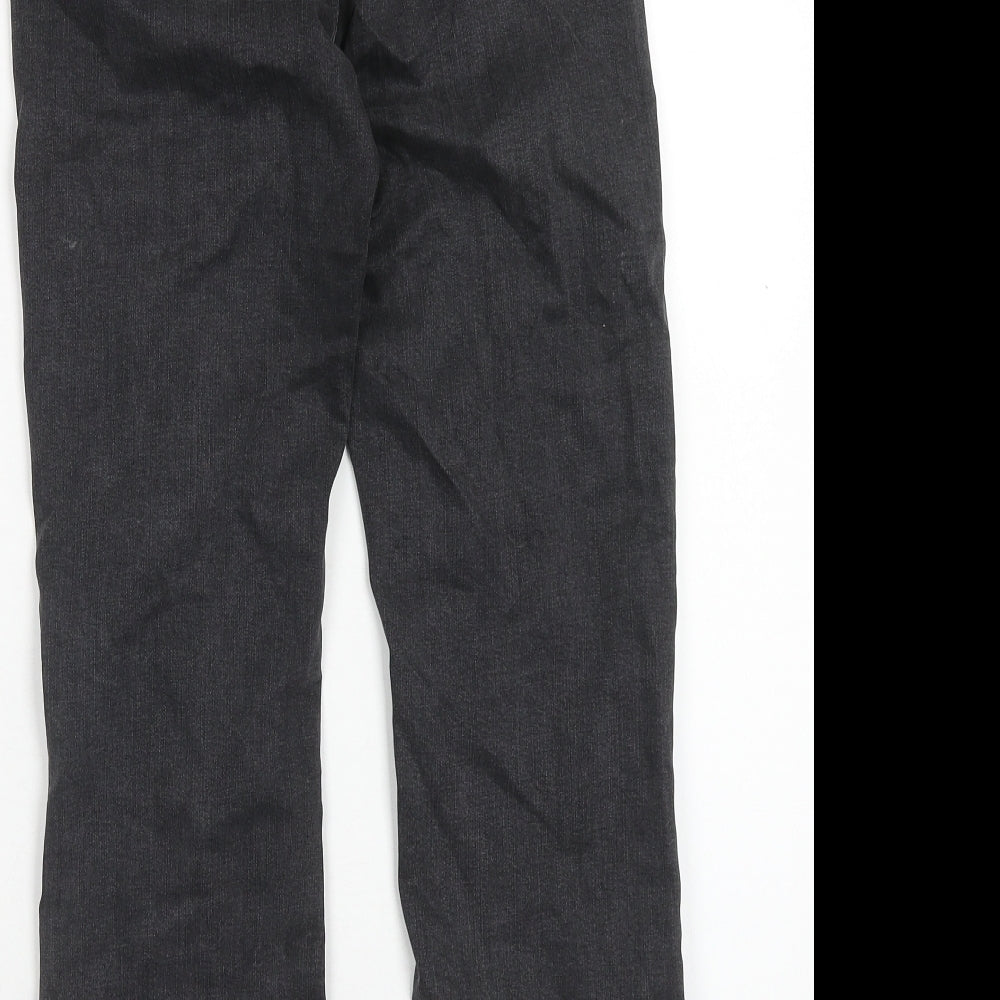 Marks and Spencer Womens Black Cotton Flared Jeans Size 6 Regular Zip - Cropped