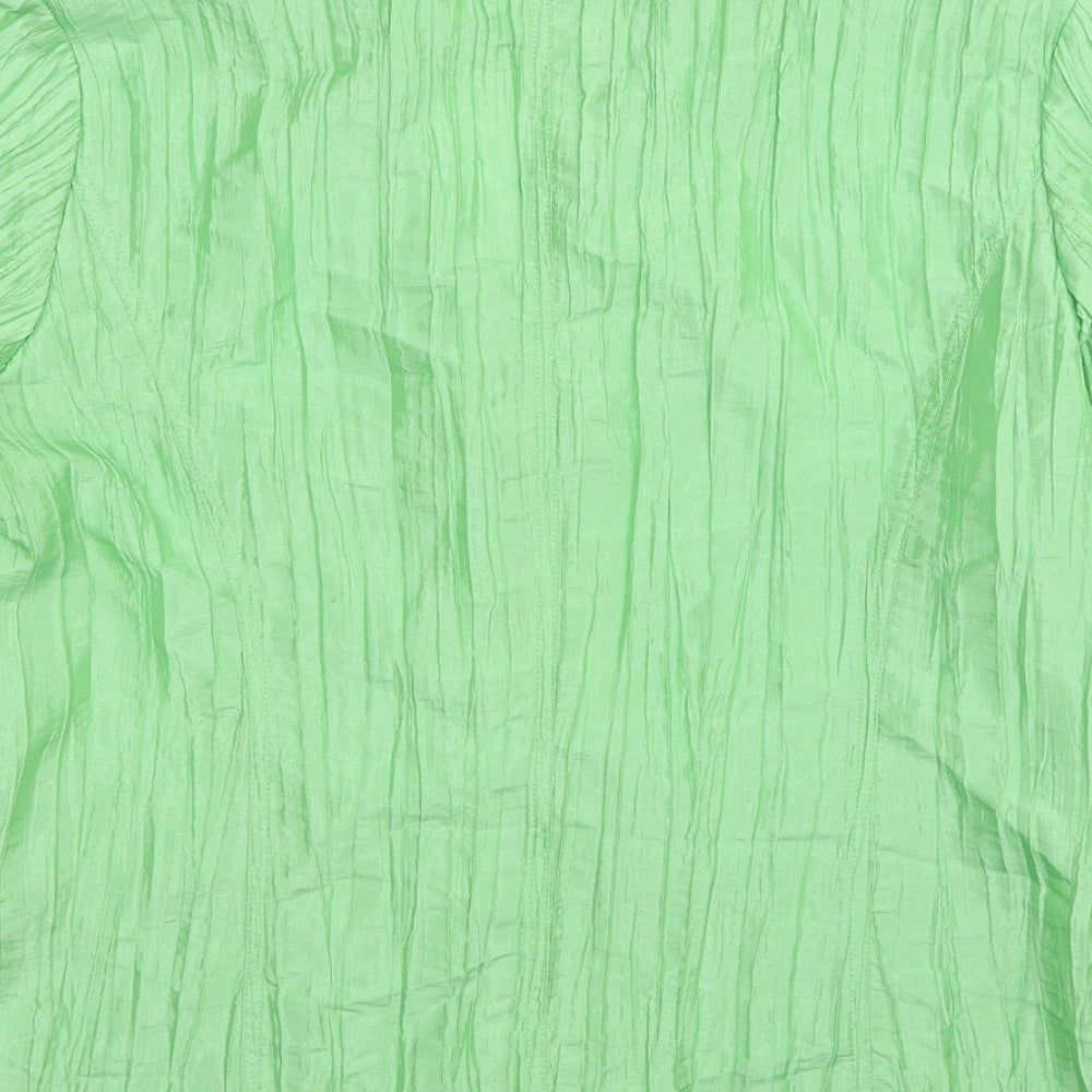 Oscar B. Womens Green Jacket Blazer Size 14 Button