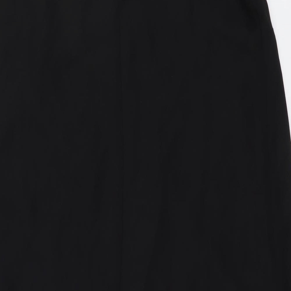 Debenhams Womens Black Polyester A-Line Size 10 Round Neck Button
