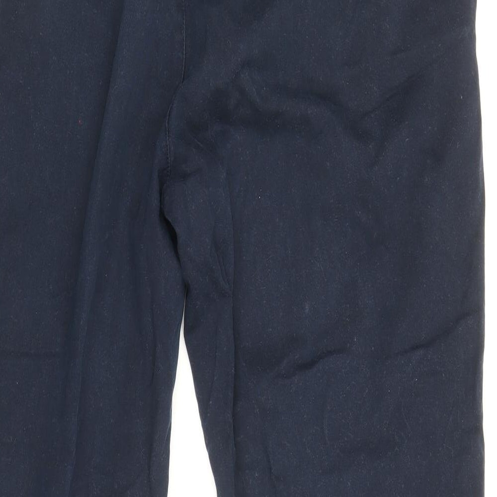 James Pringle Mens Blue Cotton Chino Trousers Size 38 in Regular Zip