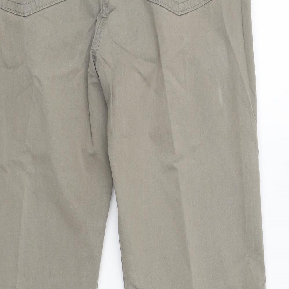 Blue Harbour Mens Beige Cotton Chino Trousers Size 30 in L29 in Regular Zip